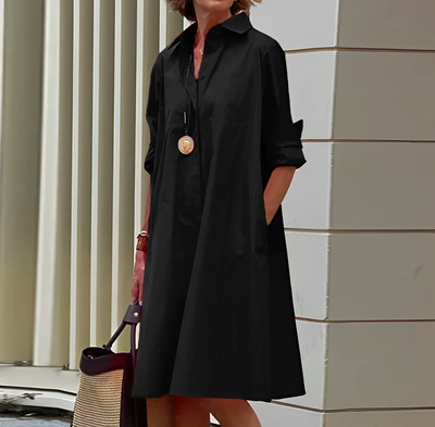 Velanora | Chic Polo Dress with Stretch Comfort - Image 2