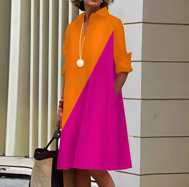 Velanora | Chic Polo Dress with Stretch Comfort - Image 4