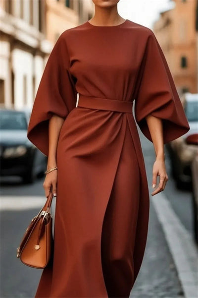 Brand | Women's Midi Dress - Stylish A-Line - Elegant Wear - Image 10
