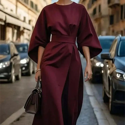 Brand | Women's Midi Dress - Stylish A-Line - Elegant Wear - Image 6