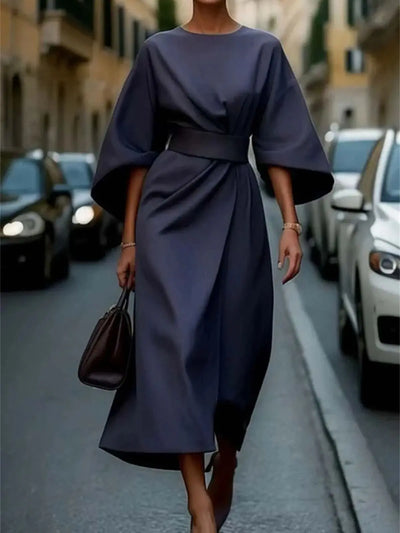 Brand | Women's Midi Dress - Stylish A-Line - Elegant Wear - Image 5